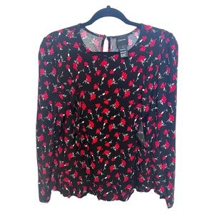 Ruffled long sleeve blouse